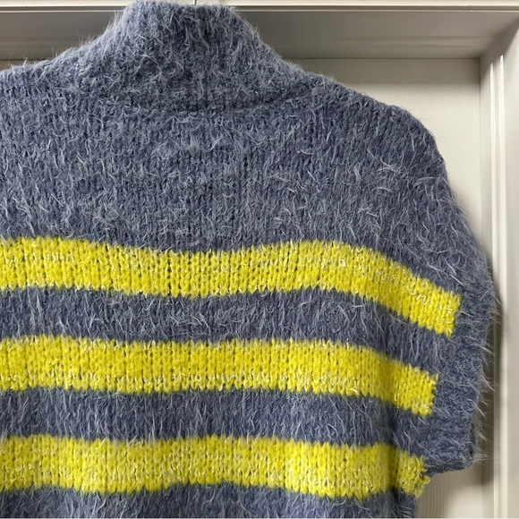 Anthropologie Pilcro Mock-Neck Short Sleeve Sweater Stripes Size Medium NWT - Picture 10 of 14
